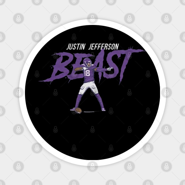 Justin Jefferson Beast Magnet by Chunta_Design